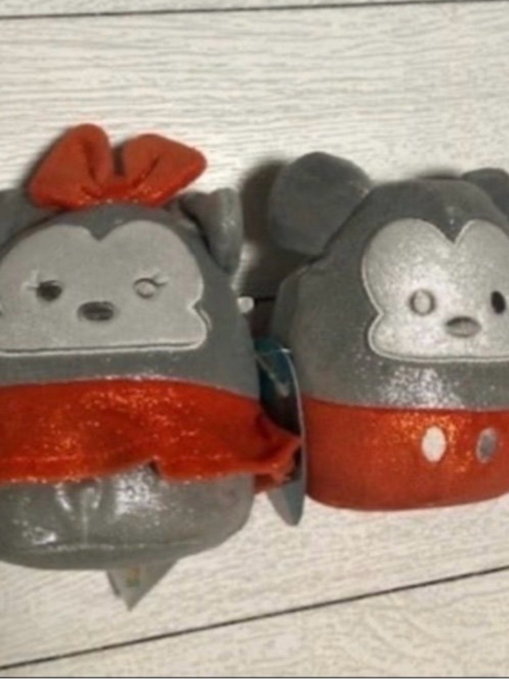 Disney Gray and red Minnie & Mickey Squishmallow